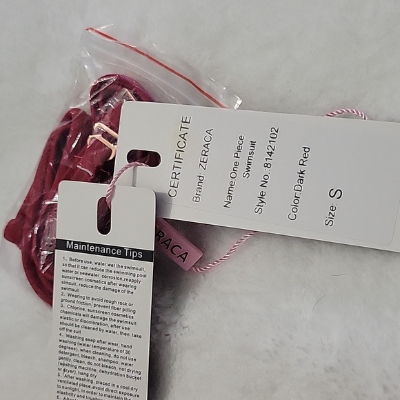 Zeraca Bandeau One Piece Bikini NWT - Picture 15 of 15